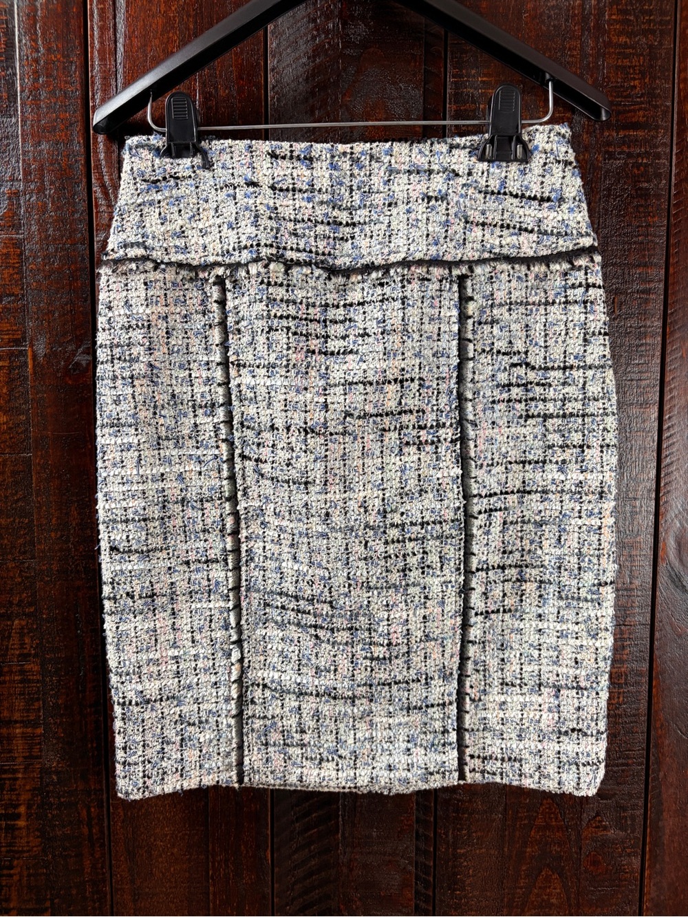 Anne Klein Multi Color Tweed Pencil Skirt NWT 2